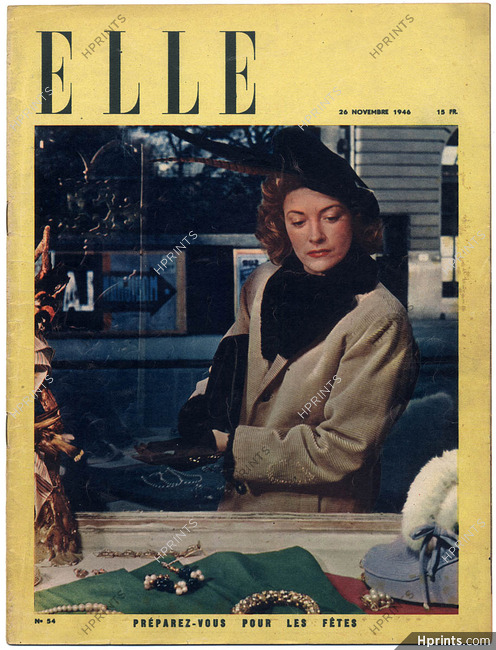 ELLE N°54 du 26 Novembre 1946 Vanina de War Mlle Carven, 24 pages