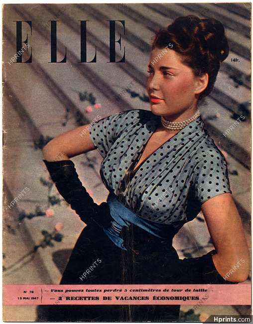 ELLE N°78 du 13 Mai 1947 Christian Dior Lise Bourdin Harry Meerson, 24 pages