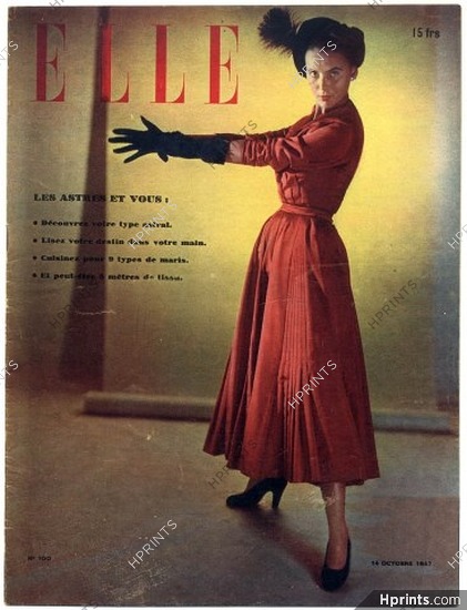 ELLE N°100 du 14 Octobre 1947 Christian Dior