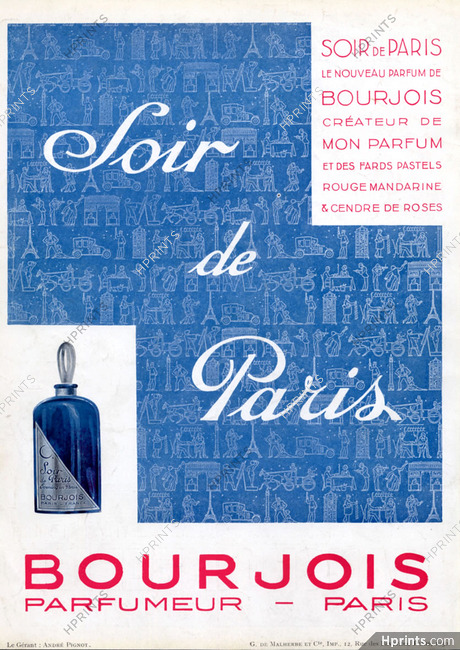 Bourjois (Perfumes) 1930 Soir de Paris