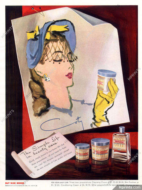 Coty (Cosmetics) 1944 Eric