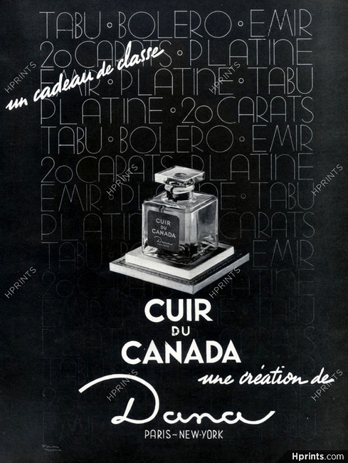 Dana (Perfumes) 1947 Cuir du Canada, Facon Marrec