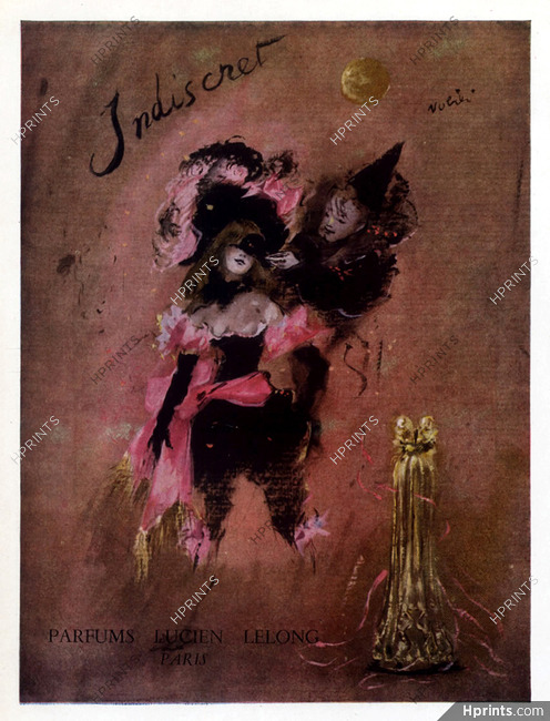Lucien Lelong (Perfumes) 1947 Indiscret, Lila de Nobili, Masquerade Ball