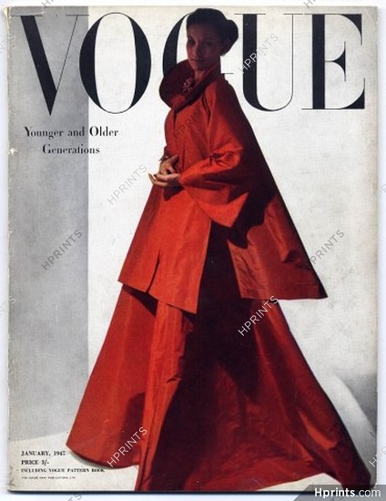 British Vogue January 1947 Younger and Older Generations, 104 pages