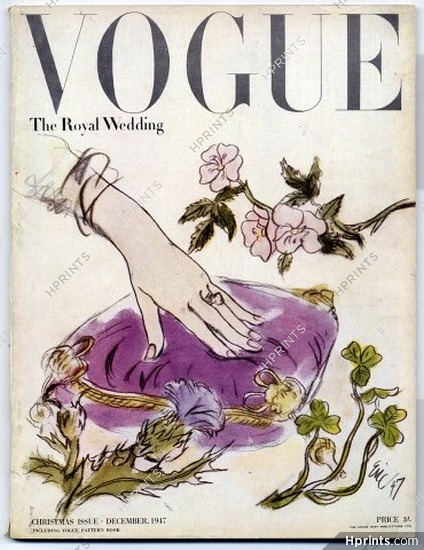 British Vogue December 1947 The Royal Wedding, Eric, Feliks Topolski, 118 pages
