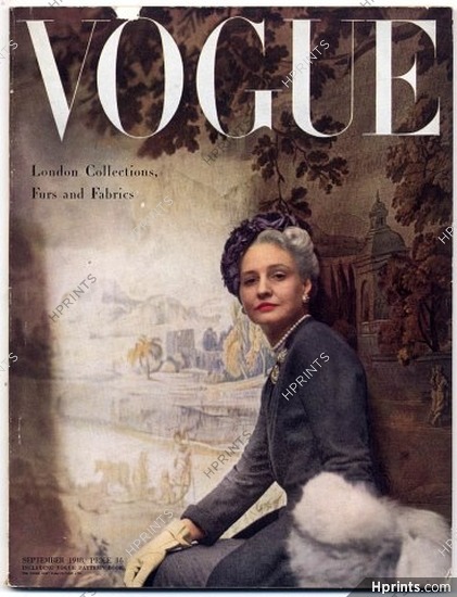 British Vogue September 1948 London Collections, Furs and Fabrics, Cecil Beaton