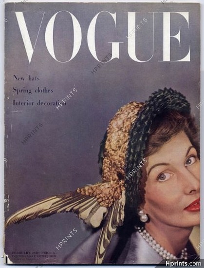 British Vogue February 1949 New Hats, Spring Clothes, Interior Decoration. Clifford Coffin, 112 pages