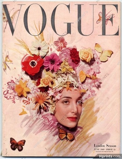 British Vogue June 1949 London Season Cecil Beaton, 120 pages