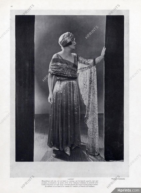 Jeanne Lanvin 1925 Evening Gown, Wladimir Rehbinder