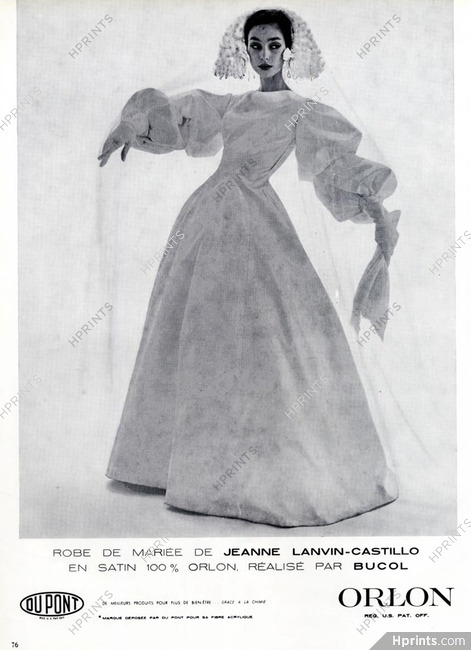 Jeanne Lanvin Castillo 1956 Wedding Dress