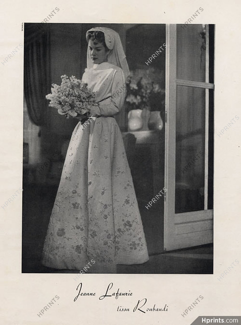 Jeanne Lafaurie 1947 Wedding Dress, Roubaudi