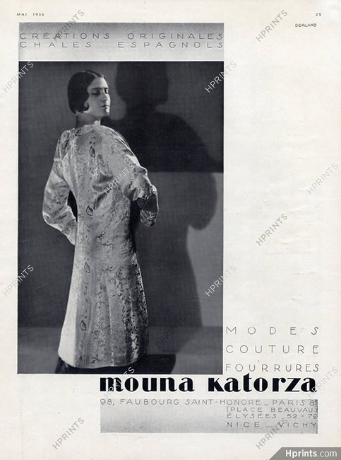Mouna Katorza 1930 Evening Coat, Spanish Style