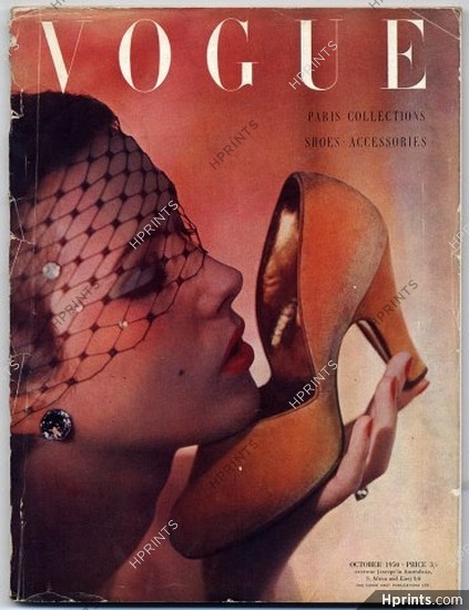 British Vogue October 1950 Paris Collections, Shoes, Accessories, Irving Penn, 180 pages
