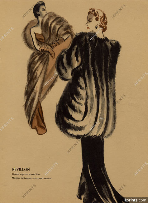 Revillon (Fur clothing) 1937 Evening Cape