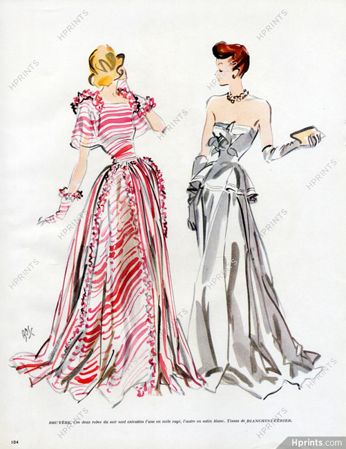 Bruyère 1947 Evening Gown, Fernando Bosc