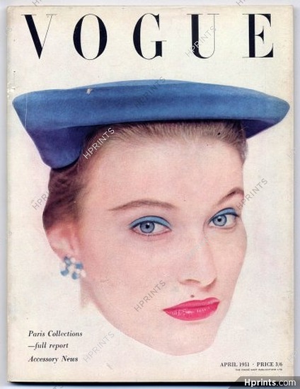 British Vogue April 1951 Paris Collections Rawlings Eric Jacques Fath Balenciaga, 200 pages