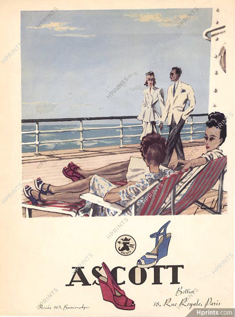 Ascott (Shoes) 1945 Pierre Louchel, Transatlantic Liner