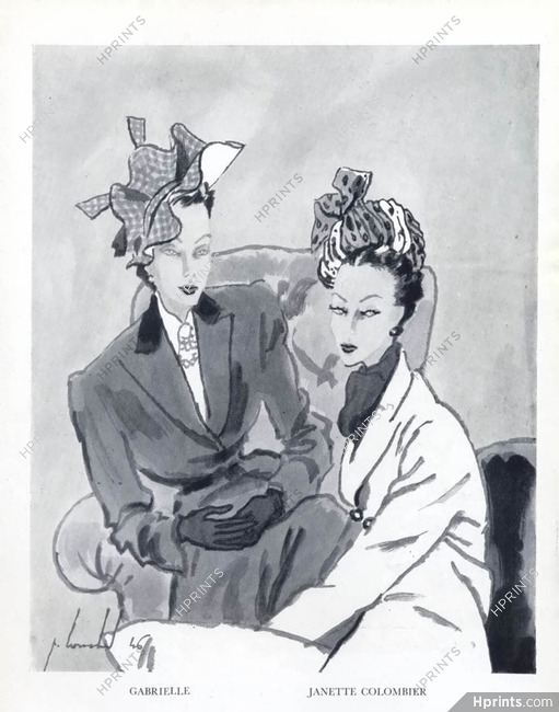 Janette Colombier & Gabrielle 1946 Pierre Louchel
