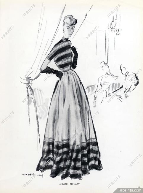 Marie Moulin 1947 Evening Dress, Delmar
