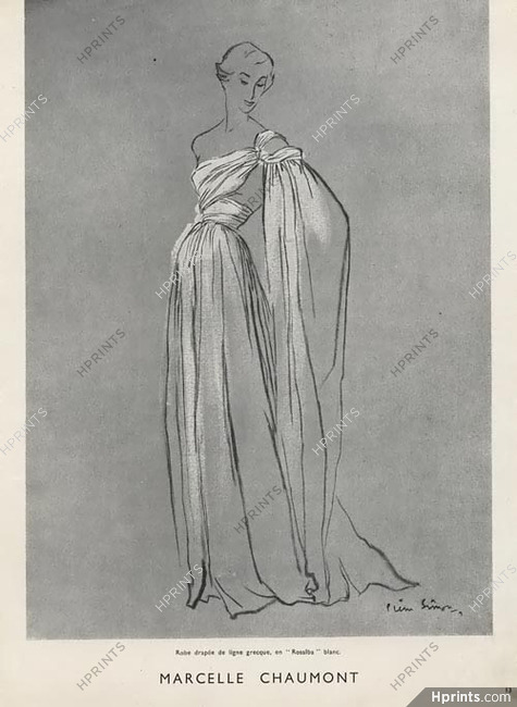 Marcelle Chaumont 1949 Pierre Simon, Evening Gown