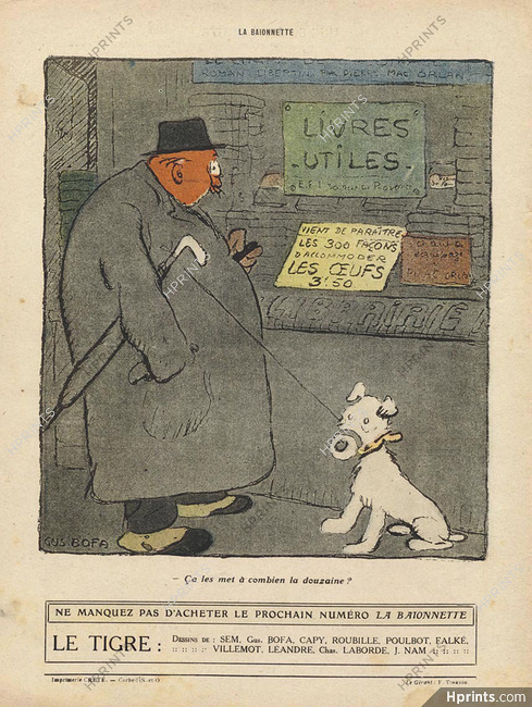 Gus Bofa 1916 Dog