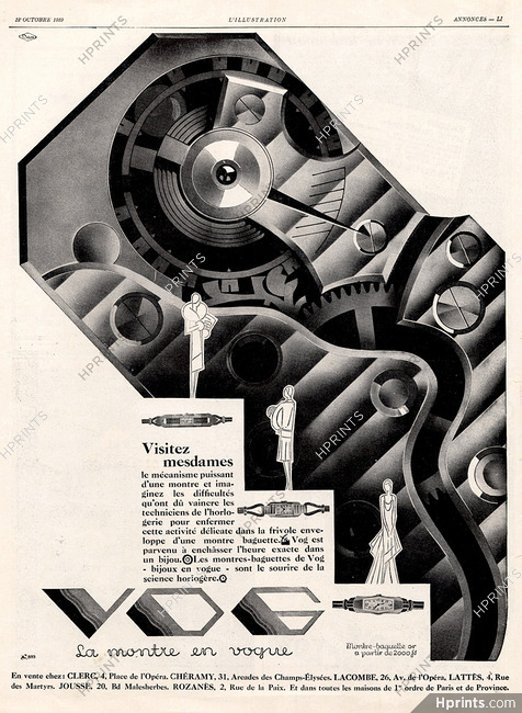 VOG (Watches) 1929 (L) Art Deco Style