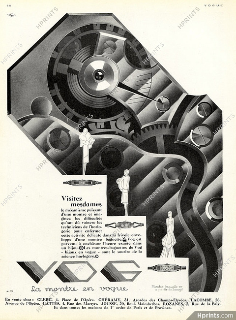 VOG (Watches) 1929 Art Deco