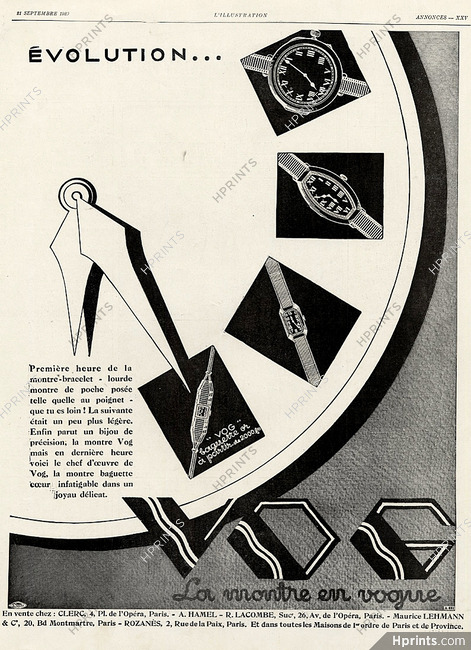 VOG (Watches) 1929 Art Deco Style