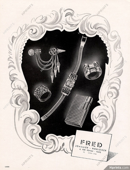 Fred (Jewels) 1947 Watch, Lighter, Clip