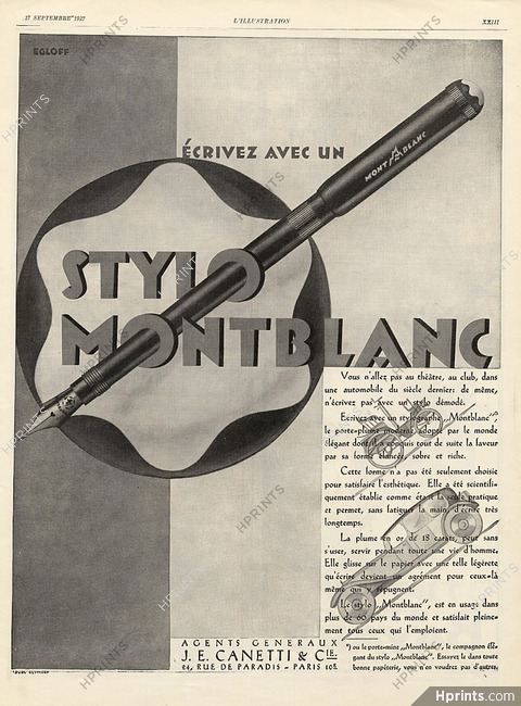 Montblanc (Pens) 1927 Egloff