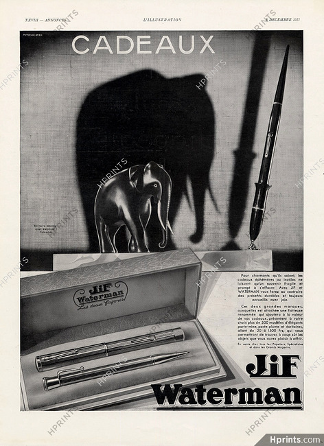 JIF Waterman 1932 Elephant