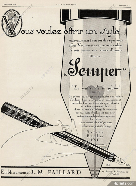 Paillard (Pens) 1924 Semper