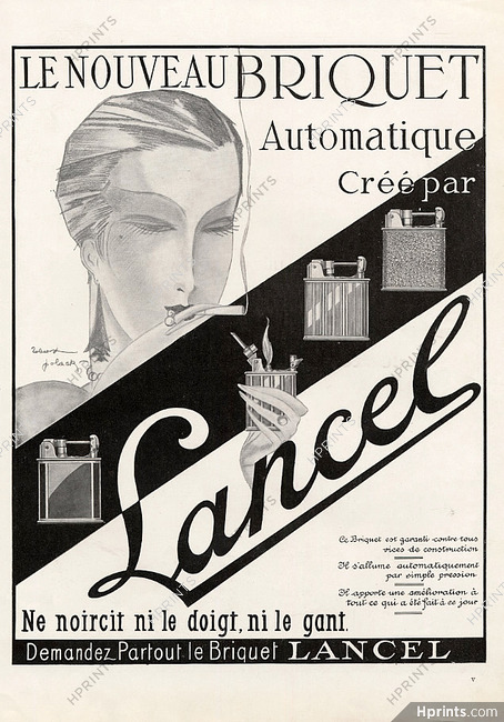 Lancel 1927 Robert Polack, Lighter for Woman, Art Deco