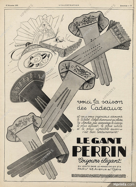 Perrin 1925 Embroidery Gloves