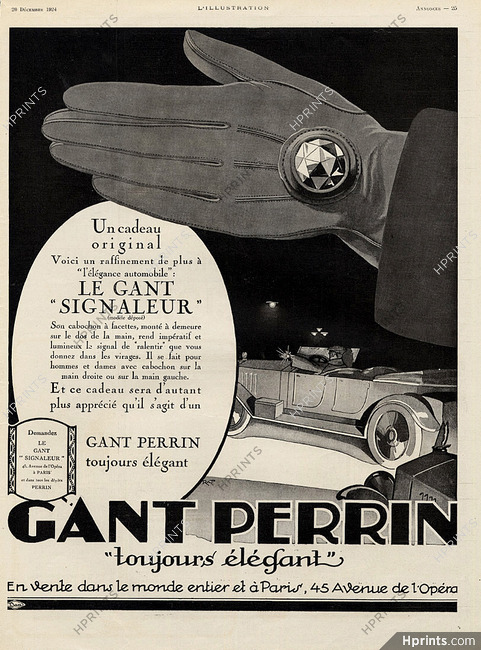 Gants polaire noir - Perrin 1924