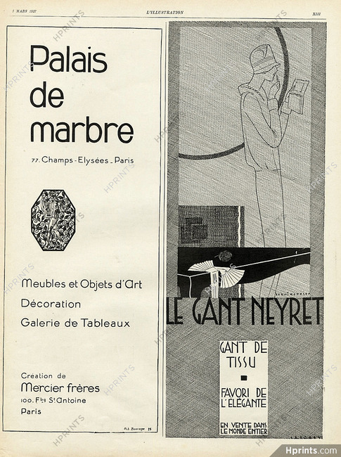Neyret Gloves 1927 Henri Mercier