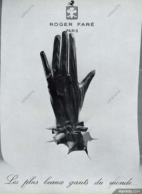 Roger Faré 1963 Gloves, Photo Roger Schall