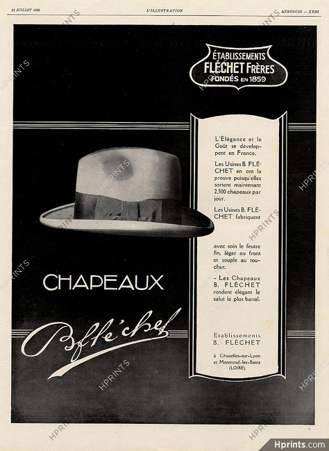 B. Fléchet 1928 Chapeaux