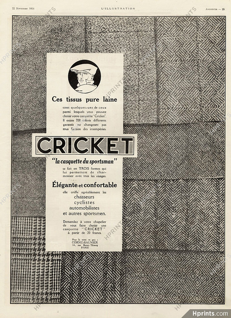 Cricket 1924 Hat