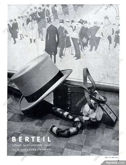 Berteil (Men's Hats) 1949 Sem, Horse Racing
