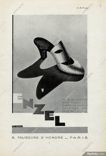 Perugia 1929 Enzel Shoes, Art Deco Style