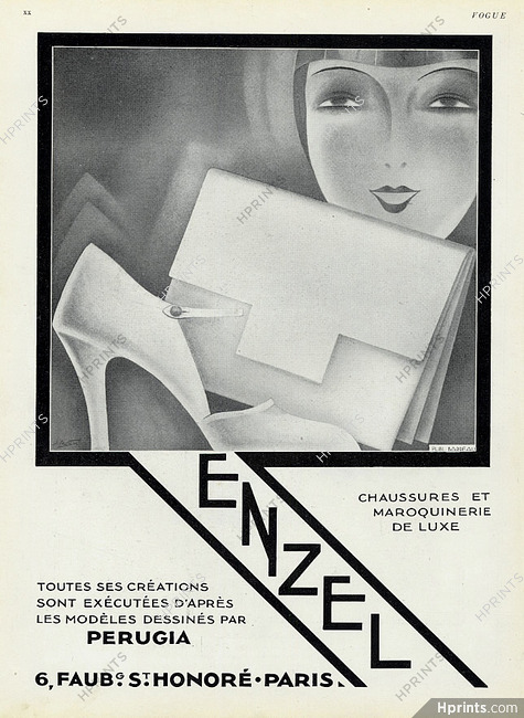Perugia 1929 Enzel Shoes, Handbag, Art Deco