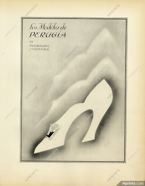 Perugia (Shoes) 1928 Original Lithograph from PAN Paul Poiret, Art Deco Style
