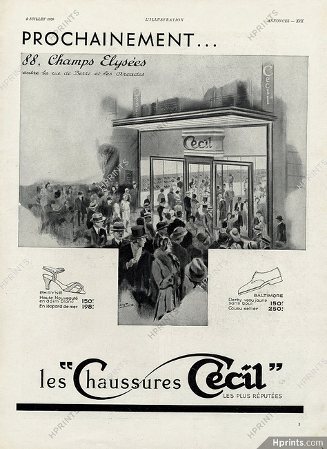 Cecil (Shoes) 1930 Shop Léon Fauret