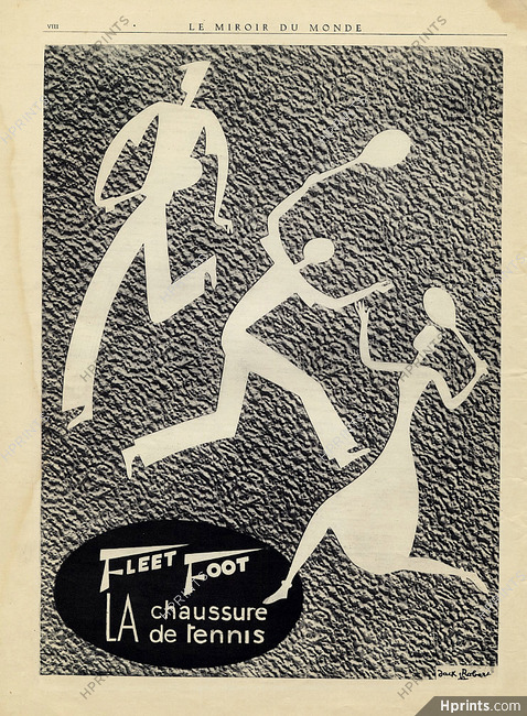 Fleet Foot (Tennis Shoes) 1930 Tennis Players by Jack Robert