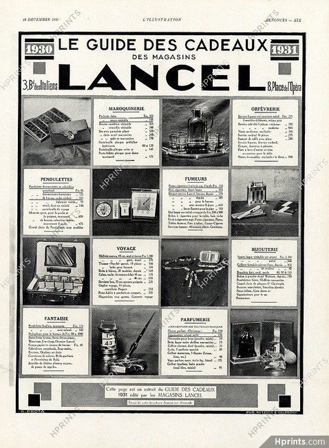 Lancel 1930 Guide Cadeaux, A. Prota