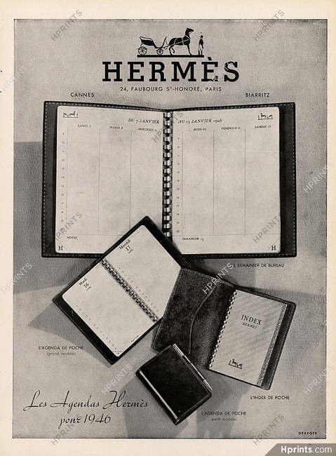 Les Agendas Hermès (Organizers) 1945