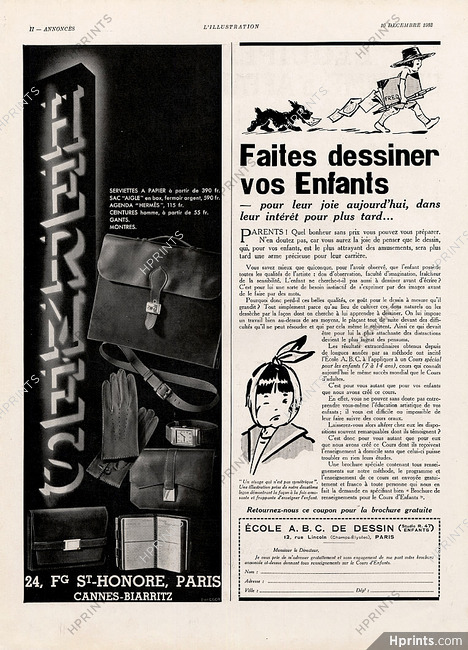 Hermès 1932 Handbags, Gloves...