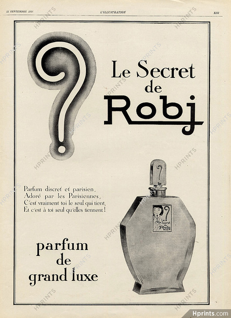 Robj 1926 Perfume "Le Secret"