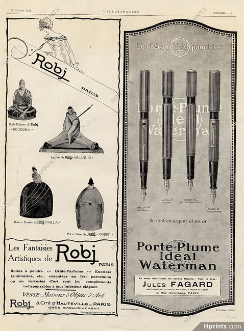 Robj 1924 Knickknacks, Fantaisies artistiques, Brule-parfum